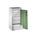 Tool cabinet with revolving door - 6 sturdy drawers (Classic)